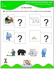 Zıt Kavramlar Kes Yapıştır Çalışmaları